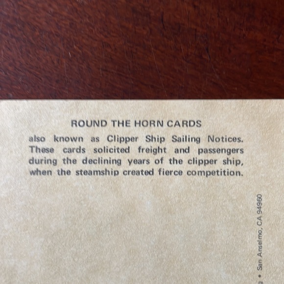 Clipper Ship Sailing Notices as Postcards - Picture 7 of 8